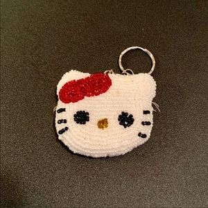 Beaded Hello Kitty Keychain